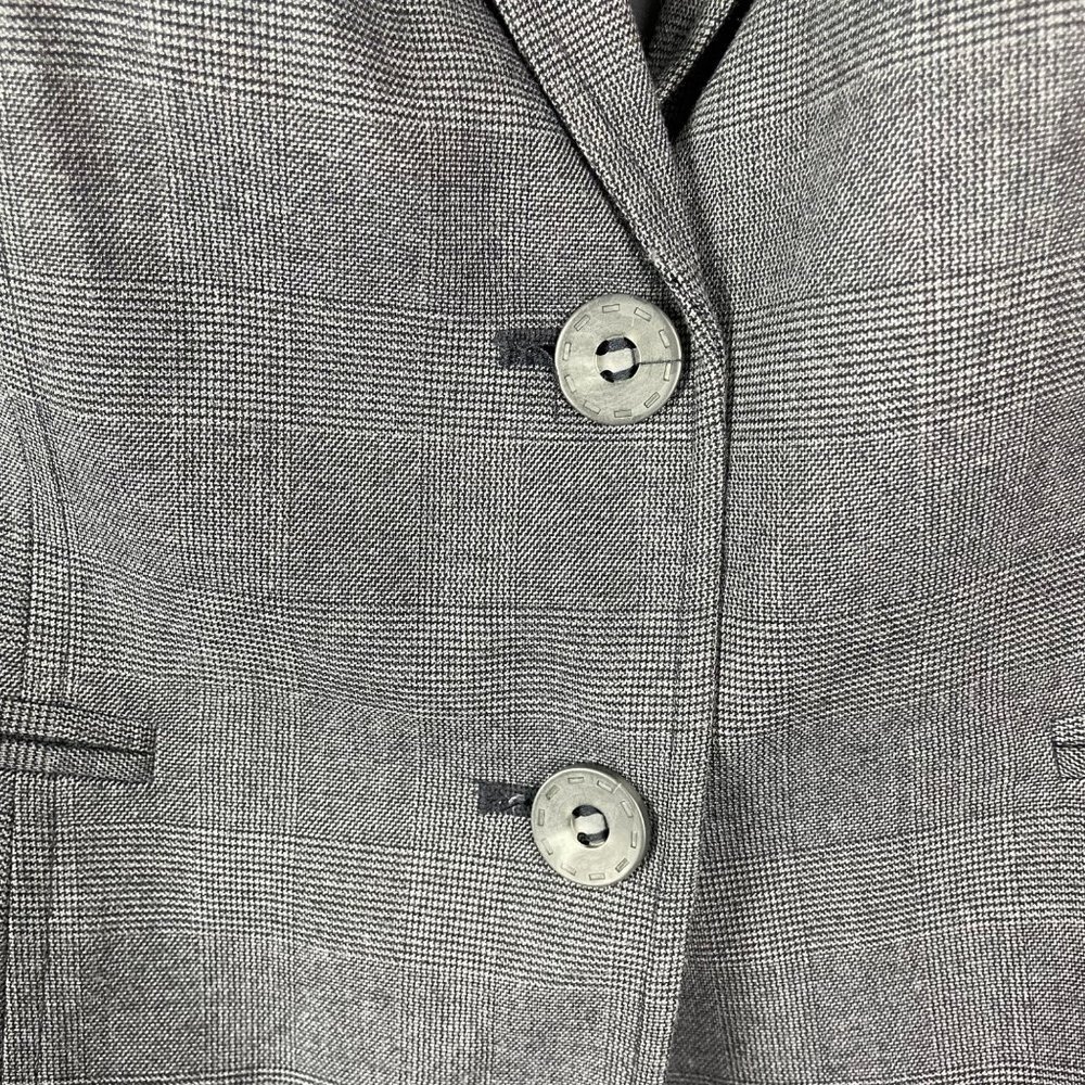 NWT Lane Bryant Woman's Sz 14 Gray Plaid Two Button Front Career‎ Blazer - Picture 7 of 10